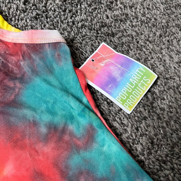 NEW! Boho Tie Dye Swim Coverup Dress Jersey Shore Size Small Colorful Vacation - Picture 2 of 3
